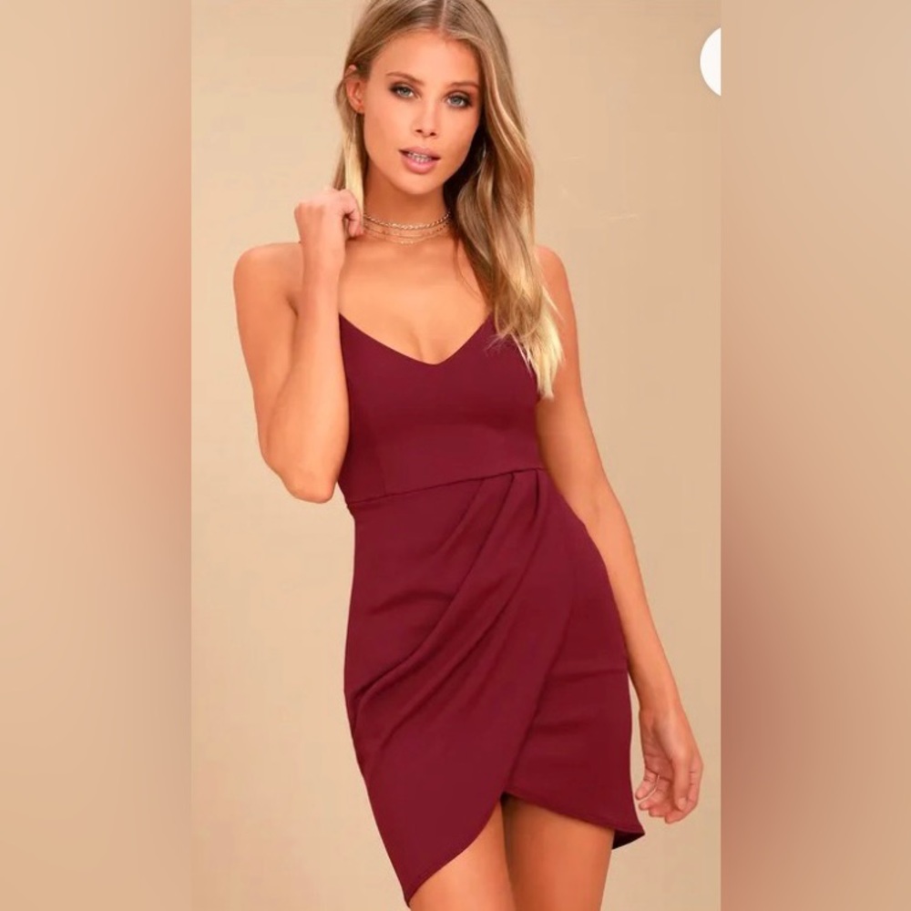 Lulus Forever Your Girl Wine Red Bodycon Dress